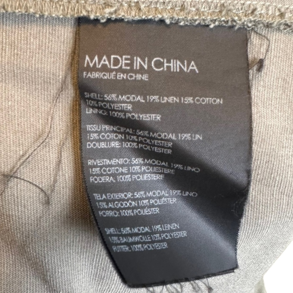 Club Monaco | Sage Green Linen Blend Wide Leg Lynall Jumpsuit Size 0 - Picture 10 of 10